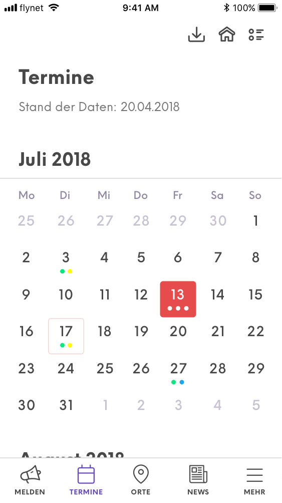 Abis-Termine - Kalender