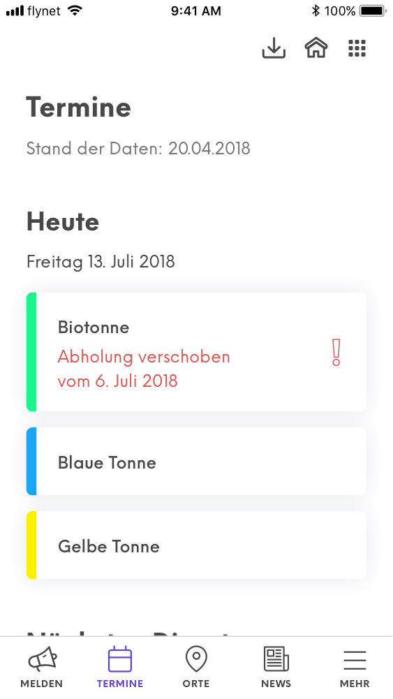 Abis-Termine - Liste