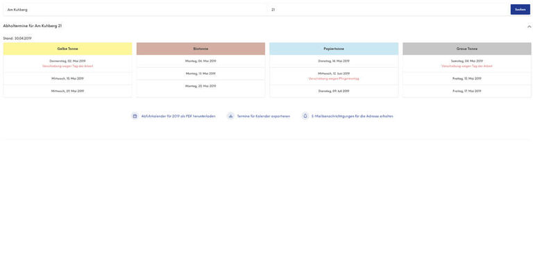 Abis-Website – Suchergebnis