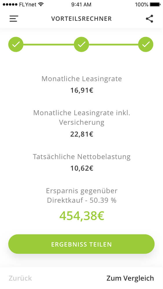 Bikeleasing-Vorteilsrechner